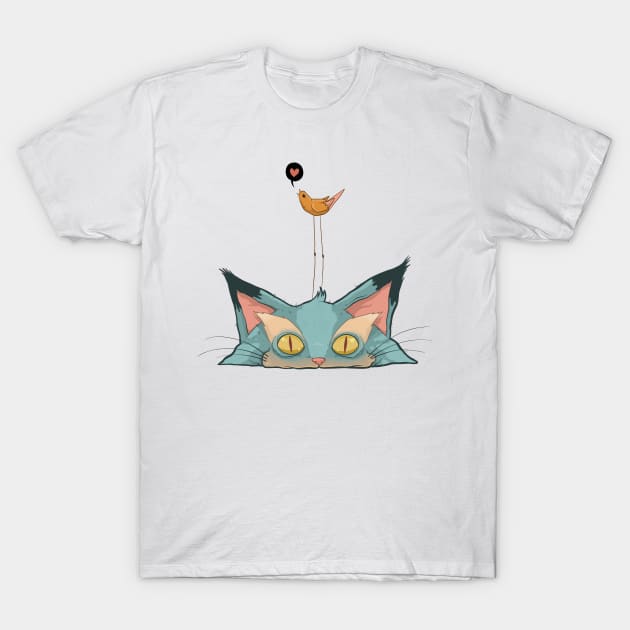 Cat&tweet T-Shirt by Isaac Malakkai